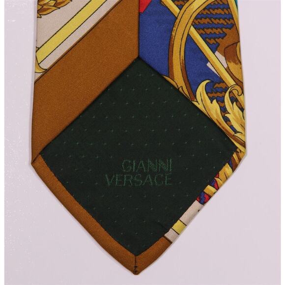 Gianni Versace Vintage 90's Silk Baroque Necktie Tie - Picture 5 of 7